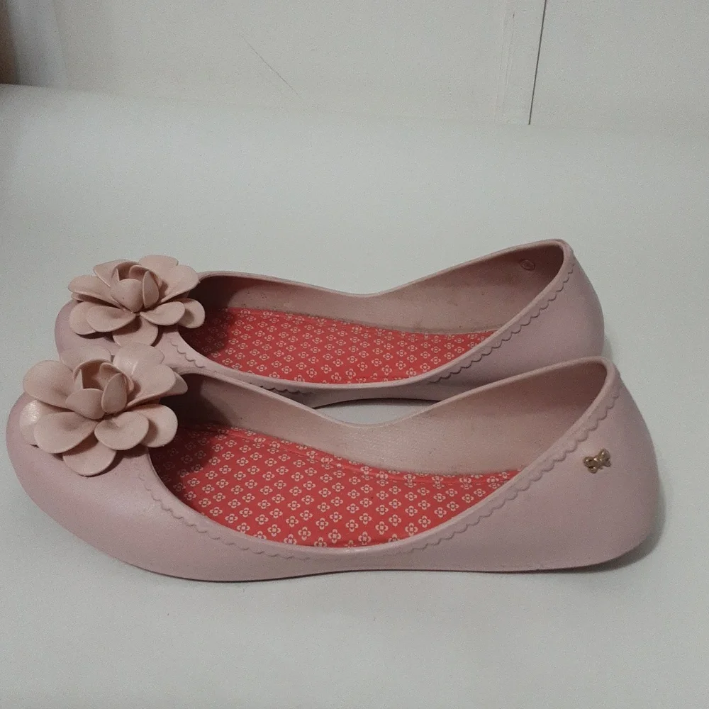 ZAXY Star V Slip On Pink Blossom with Floral Accent Flat‎ Slip On
